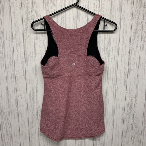 Womens Size 4 Lululemon Heather Pink Tank Top EUC - Picture 3 of 4